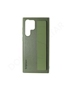 Samsung Galaxy S23 Ultra Leather Grip case with Strap - Olive