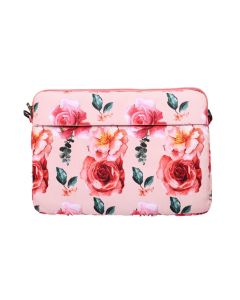 Dawenha Laptop Sleeve Soft Fabric LPT25 -  Pink Flowers
