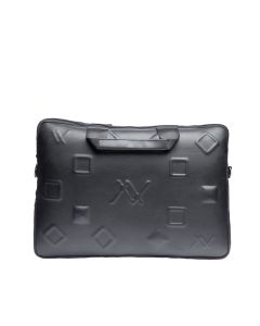 L'AVVENTO (BG64B) Laptop Sleeve High Quality Leather Material 14" - Black