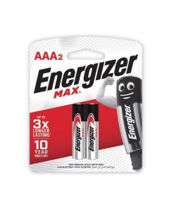 انرجايزر بطارية 2 AAA Max بقوة 1.5 فولت E91-BP2