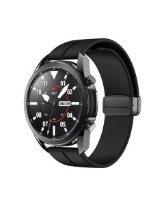 Spigen Silicon Strap For 22mm watches with magnetic Folding Buckle for Samsung - Huawei - Xiaomi - Amazfit - Chinese watches - Black