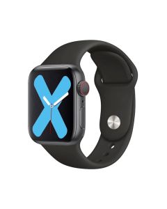 Coteetci Silicon Strap For Apple watch for 42/44/45 - Black