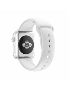 Coteetci Silicon Strap For Apple watch for 42/44/45 - White