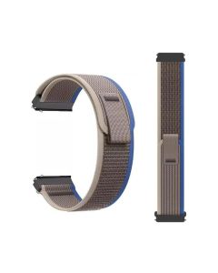 Nylon Trail Loop Strap For 22mm watches with magnetic Folding Buckle for Samsung / Huawei / Xiaomi / Amazfit / Chinese watches - Grey*Blue