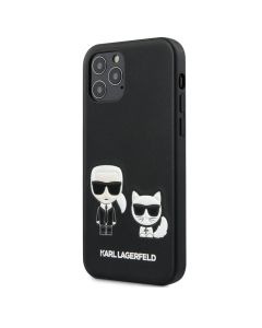 Karl Lagerfeld For Apple iPhone 12 Mini Pc/Tpu Pu Leather Case Karl - Black