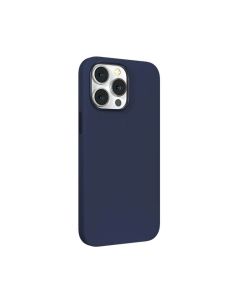 Devia Back Cover for iPhone 14 Nature Series Silicone Magnetic Case (6.1) - Navy Blue