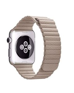 Leather Strap Magnetic For Apple Watch 44mm / 45mm - Khaki