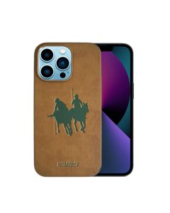 Santa Barbara Polo Jockey Series Back Cover For iPhone 12 Pro Max Leather - Brown