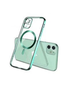 Magic Mask Q- Series Back Cover For iPhone13 Pro MagSafe with Frame Green