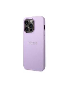Guess for iPhone 14 PU Saffiano Hard Case - Purple