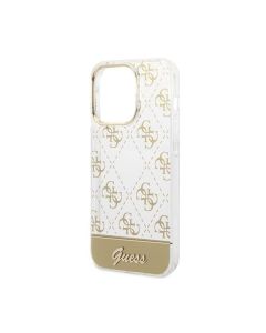 Guess for iPhone 15 Plus & 14 Plus  4G Electro Script Hard Case - Gold