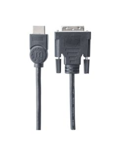 Manhattan HDMI Cable HDMI Male to DVI-D 24+1Male Dual Link - 372503 - Black