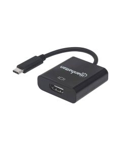 Manhattan USB-C to HDMI Converter USB-C Male to HDMI Female - Black