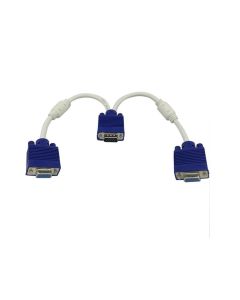 2B (CV733 ) - Vga Y Splitter Cable Male To Female M/f Converter 1 To 2 Way For Pc Tv Monitor