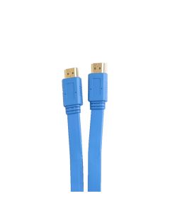 E-train HDMI to HDMI Flat Cable 5M Gold Plated - Blue