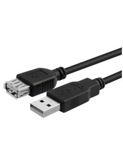 E-train USB 2.0 A Male to A Female Active Extension Cable - 5M - Black
