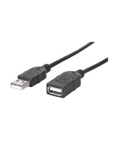 Manhattan Hi-Speed USB 2.0 Extension Cable USB 2.0 Type-A Male to Type-A Female 480 Mbps 1m - Black