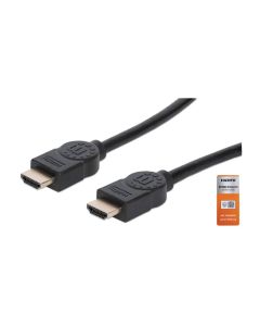 مانهتن كابل عالي السرعة HDMI مع Ethernet HEC ARC 3D 4K@60Hz UHD بسرعة 18 Gbps من HDMI Male إلي Male طولة 5 متر - أسود