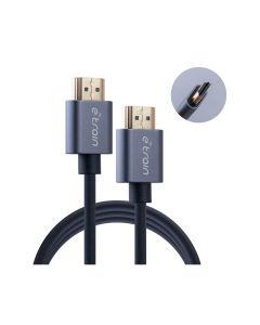 E-train (DC892) HDMI to HDMI Round Cable 4K 3M Gold Plated - Gray