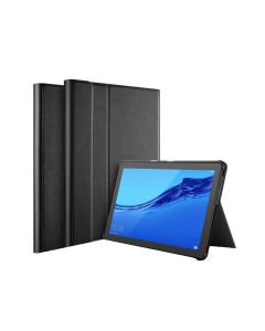 Flip Leather Cover for Lenovo Tab M7 With Internal Rubber Protection -7305 - Black