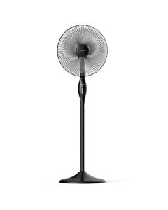 Tornado Stand Fan 16 Inch With 3 Speed and 4 Blades Without Remote Control - Black - Tsf-16w