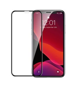 ديفيا واقي شاشة زجاجي 3D لهاتف أيفون Xi ماكس 6.5 2019 - أسود
