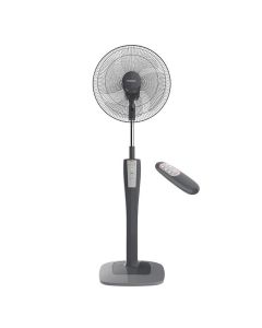 Tornado Stand Fan16 Inch With 4 Blades and 3 Speeds With Remote Control - Grey -TSF-75G