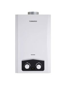 تورنيدو سخان مياه غاز 10 لتر مزود بشاشة ديجيتال و يعمل بالغاز الطبيعي - أبيض - موديل GH-MP10N-A