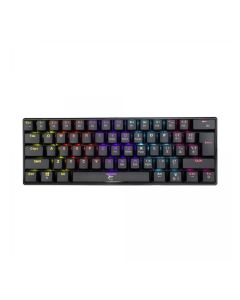 White Shark Gaming Keyboard Plastic Rainbow LED 17 modes Mechanical Blue Switch 61 Keys - Black