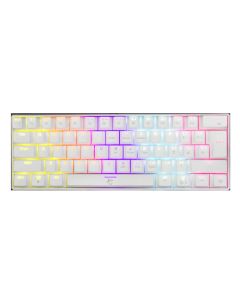 White Shark Gaming Keyboard Plastic Rainbow LED 17 modes Mechanical Blue Switch 61 Keys - White