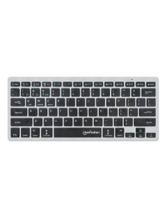 Manhattan Ultra Slim Dual-Mode Wireless Keyboard - 180559 - Dark Gray / Black