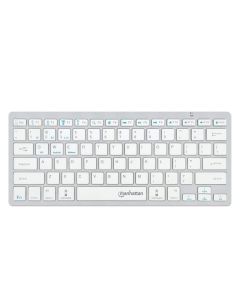 Manhattan Ultra Slim Dual-Mode Wireless Keyboard - 180566 - Silver / White