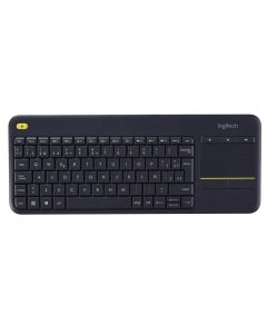 لوجيتك لوحة مفاتيح تعمل باللمس اللاسلكي K400 بلس - عربي - أسود