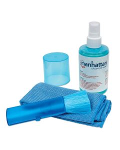 Manhattan 421027 LCD Cleaning Kit Alcohol-free - Includes Cleaning Solution, Brush and Microfiber Cloth - 200 ml (6.75 oz.)