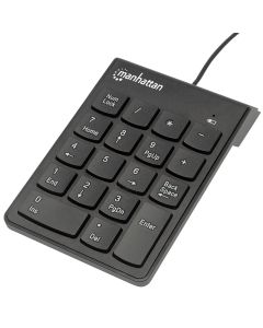 مانهاتن لوحة مفاتيح رقمية USB سلكية كاملة 18 زر - أسود