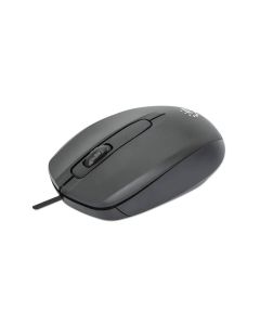 Manhattan Comfort II Wired Optical Mouse 1000 DPI Ambidextrous 1.2 m Cable -  Black