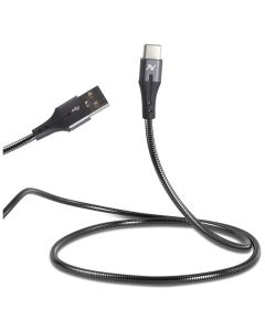 L'AVVENTO (MP034) Metal Cable with Metal Connectors USB to Type C - Silver