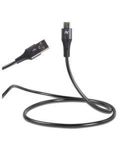 L'AVVENTO (MP035) Metal Cable with Metal Connectors USB to Micro USB - Silver