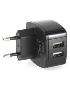L'AVVENTO (MP106) Wall Charger Dual USB output 3.1A Euro Plug - Black
