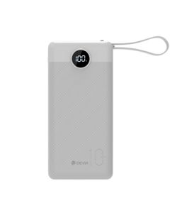 Devia EP113 Power Bank 10000 mAh 22.5W Built-in 4 Cables Extreme Speed Series Full Compatible - White