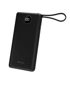 Devia EP113 Power Bank 10000 mAh 22.5W Built-in 4 Cables Extreme Speed Series Full Compatible - Black