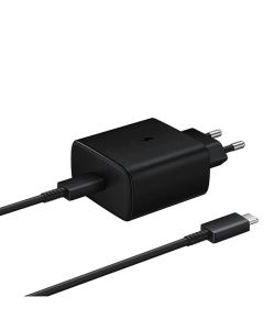 Samsung 45W PD Power Adapter Type-C to Type-C with Cable 1.8M - EP-TA4510XBEGWW - Black