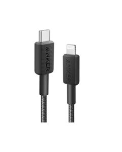 أنكر كابل 322 من USB-C الي لايتنينج طوله 3 قدم A81B5H11 - أسود