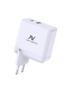 L'AVVENTO (MP457) QC 3.0 & PD Fast Charger Dual Port USB / Type-C 36W - White
