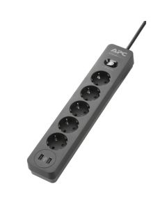 APC Essential SurgeArrest  5 Outlet 2 USB Ports 230V - Germany - Black
