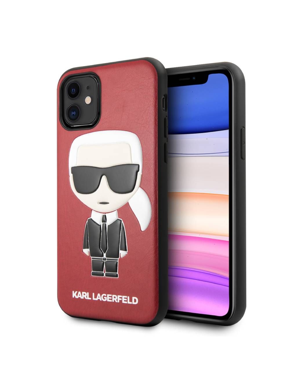 Karl Lagerfeld PC/TPU Ikonik Fullbody Case for iPhone 11 - Red | 2B Egypt