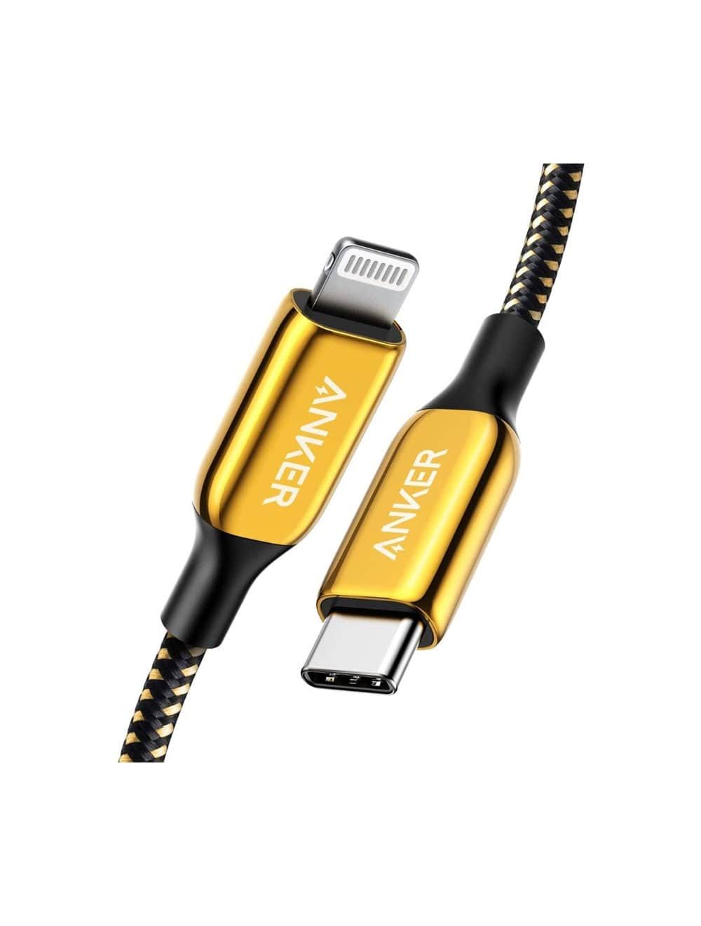 Anker PowerLine+ III USBC Cable with Lightning 6ft A8843HB Golden